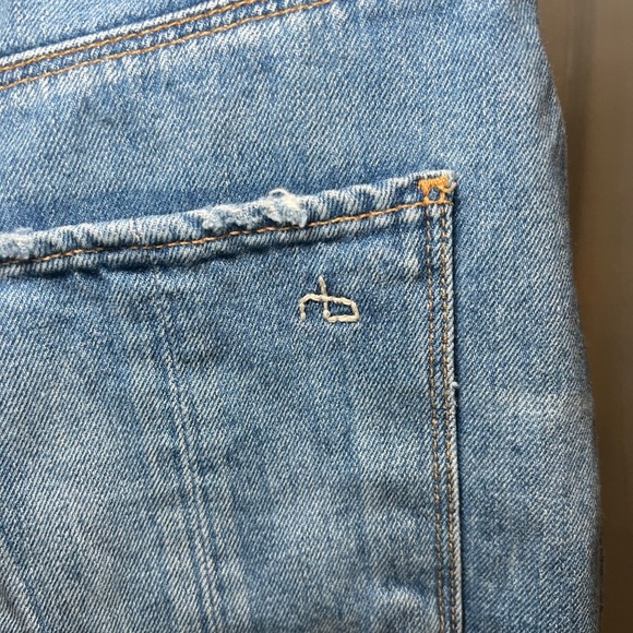 Rag & Bone Denim Mini Skirt Size 24 Vintage Y2K Micro Mini Skirt 2000s - Picture 4 of 8